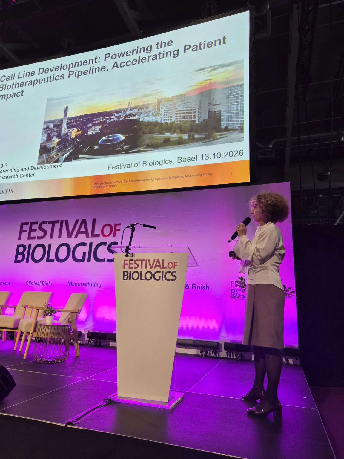 Cell line development presentation at the Festival of Biologics.