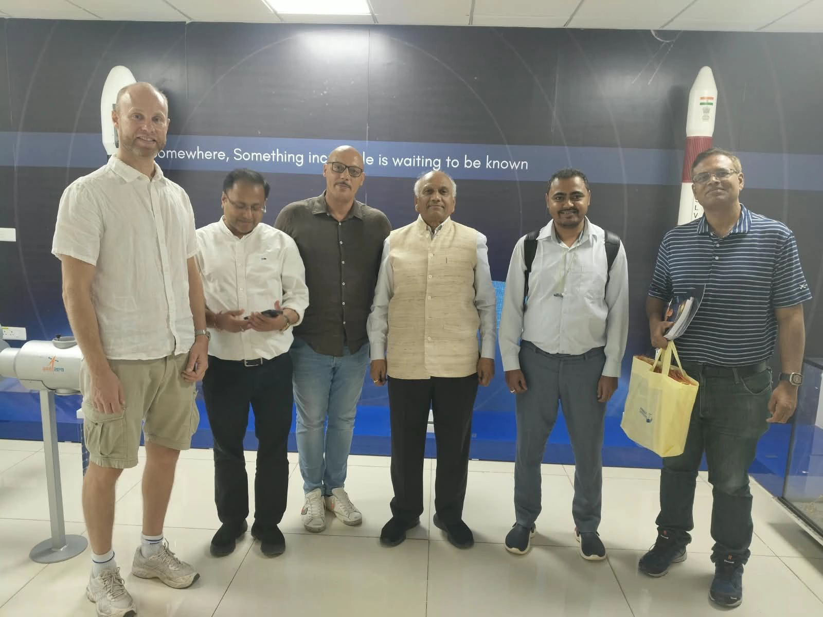 Participants in the Swiss–India mission during a technical visit in India.